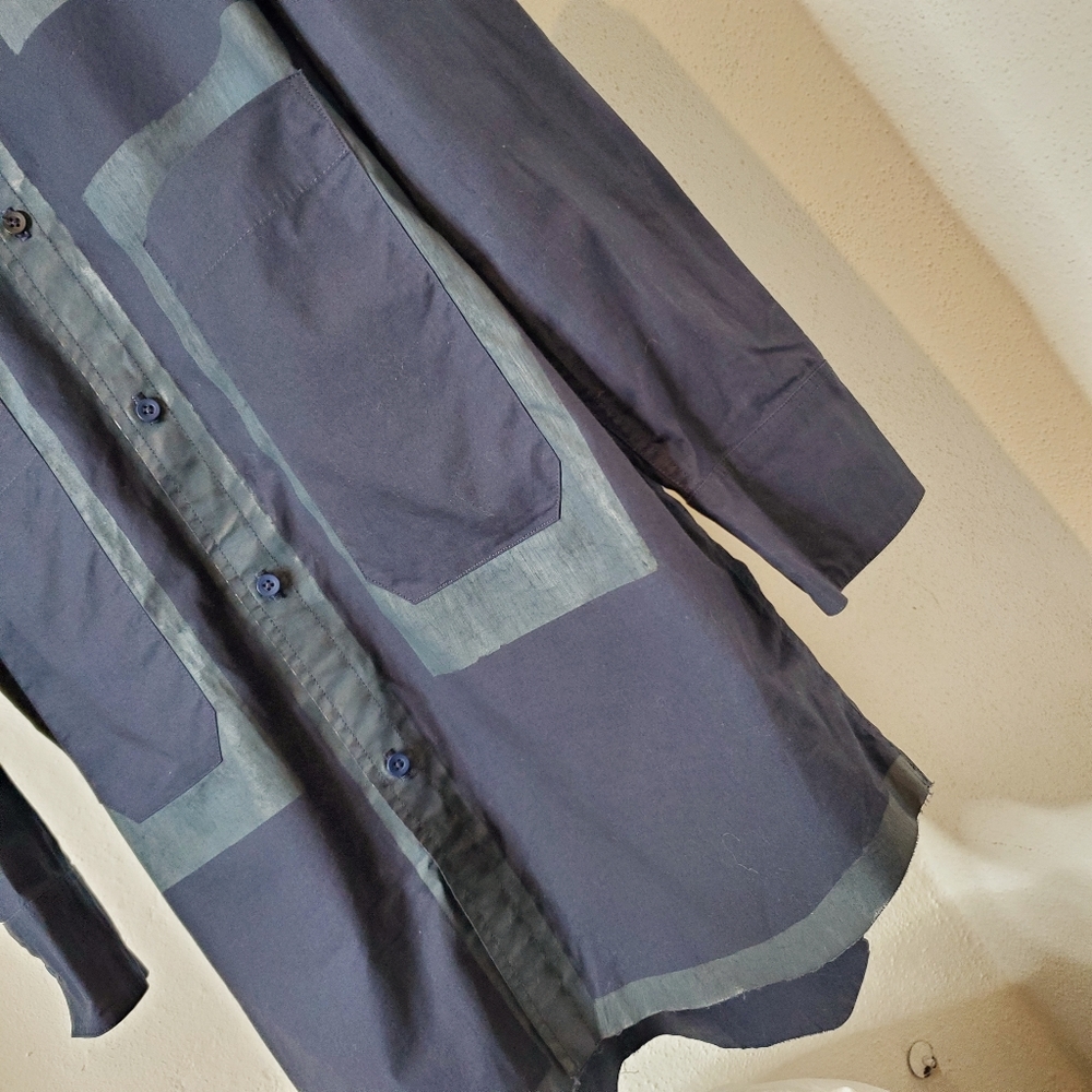 Craig Green | RARE Blue Long Tunic Style Handpainted Shirt - Picture 7 of 12